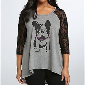 Frenchie Lace Sleeve Top